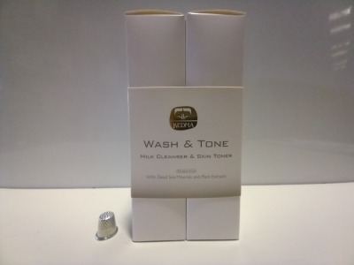 3 X BRAND NEW KEDMA WASH & TONE MILK CLEANSER & SKIN TONER WITH DEAD SEA MINERALS AND PLANT EXTRACTS (BOTH 180ML) TOTAL RRP $447.00