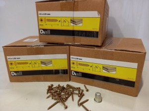 18,500 (DIALL) 4 X L30 WOOD SCREWS CONTAINED IN 10 BOXES