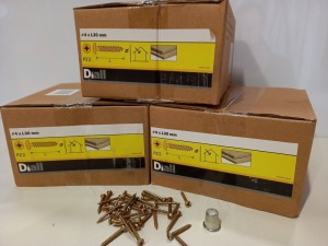 18,500 (DIALL) 4 X L30 WOOD SCREWS CONTAINED IN 10 BOXES