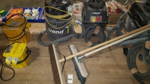 2 X (TREND) 110V INDUSTRIAL HOOVER'S & 2 X BRUSHES