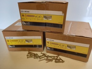 18,500 (DIALL) 4 X L30 WOOD SCREWS CONTAINED IN 10 BOXES