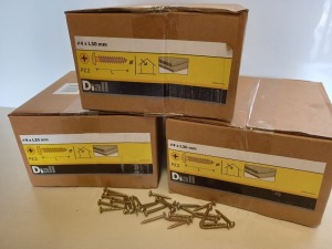 18,500 (DIALL) 4 X L30 WOOD SCREWS CONTAINED IN 10 BOXES