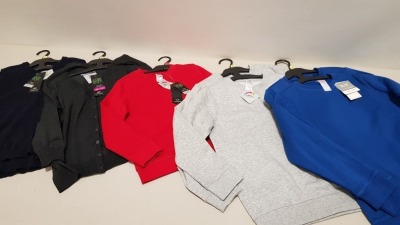 APPROX 360 X BRAND NEW ASSORTED BOYS COTTON RICH SWEATSHIRTS IN COLOURS RED,BLUE,GREEN ETC - IN 4 BOXES