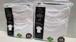 6 FULL TRAYS OF SCHOOL STAIN REPELLENT TEFLON BOYS POLO SHIRT - MINIMUM £400.00 RETAIL