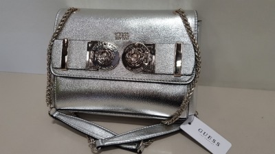 3 X BRAND NEW GUESS SILVER CARINA HANDBAGS RRP: $90.00pp