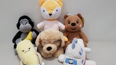 LARGE QUANTITY OF BRAND NEW VARIOUS SOFT PLUSH TOYS - IN 4 BOXES