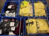 5 TRAYS (NOT INCLUDED) OF VARIOUS ITEMS OF CLOTHING IE RED WING PYJAMA BOTTOMS AND BATMAN HOODIES ETC