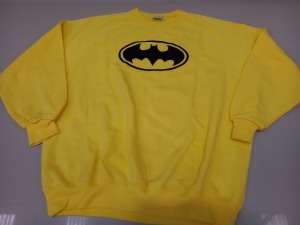 5 TRAYS (NOT INCLUDED) OF YELLOW BATMAN JUMPERS