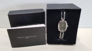 5 X BRAND NEW FRENCH CONNECTION LADIES BLACK AND SILVER WATCH PRODUCT CODE: FC1203BM