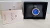 5 X BRAND NEW OASIS LADIES BLACK WATCH WITH BLUE ROUND FACE AND GENUINE LEATHER STRAP PRODUCT CODE: B1521