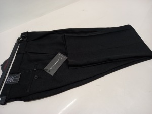 20 X PAIRS OF BRANDED GENTS BLACK TROUSERS WITH TAGS IN ASSORTED SIZES - TOTAL RRP £320