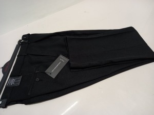 20 X PAIRS OF BRANDED GENTS BLACK TROUSERS WITH TAGS IN ASSORTED SIZES - TOTAL RRP £320