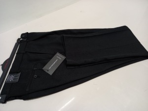 20 X PAIRS OF BRANDED GENTS BLACK TROUSERS WITH TAGS IN ASSORTED SIZES - TOTAL RRP £320