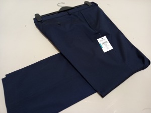 20 X PAIRS OF BRANDED GENTS NAVY BLUE TROUSERS WITH TAGS IN ASSORTED SIZES - TOTAL RRP £320