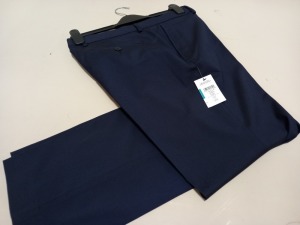 20 X PAIRS OF BRANDED GENTS NAVY BLUE TROUSERS WITH TAGS IN ASSORTED SIZES - TOTAL RRP £320