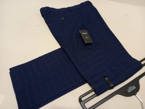 20 X PAIRS OF BRANDED GENTS MID BLUE TROUSERS WITH TAGS IN ASSORTED SIZES - TOTAL RRP £320