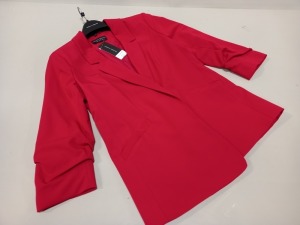 20 X DOROTHY PERKINS WOMEN'S RED JACKETS 3/4 LENGTH SLEEVES - SIZES 18s & 16s WITH TAGS - PICK LOOSE - RRP £35 EACH - TOTAL £700