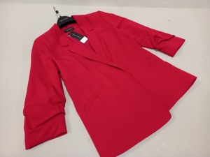 20 X DOROTHY PERKINS WOMEN'S RED JACKETS 3/4 LENGTH SLEEVES - SIZES 18s & 16s WITH TAGS - PICK LOOSE - RRP £35 EACH - TOTAL £700