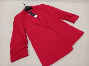 20 X DOROTHY PERKINS WOMEN'S RED JACKETS 3/4 LENGTH SLEEVES - SIZES 14s & 12s WITH TAGS - PICK LOOSE - RRP £35 EACH - TOTAL £700