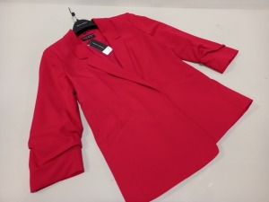 20 X DOROTHY PERKINS WOMEN'S RED JACKETS 3/4 LENGTH SLEEVES - SIZES 14s & 12s WITH TAGS - PICK LOOSE - RRP £35 EACH - TOTAL £700