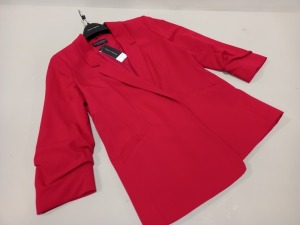 20 X DOROTHY PERKINS WOMEN'S RED JACKETS 3/4 LENGTH SLEEVES - SIZES 10s & 8s WITH TAGS - PICK LOOSE - RRP £35 EACH - TOTAL £700