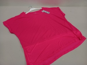 30 X BRAND NEW WOMENS SOULUXE PINK BOXY MESH TOPS.IN ASSORTED SIZES