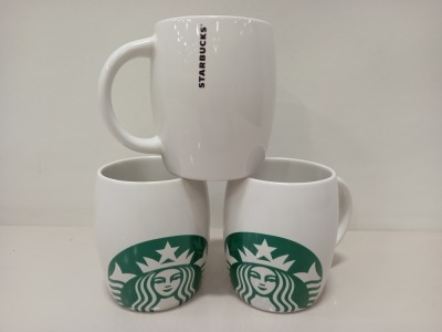 48 X BRAND NEW STARBUCKS COFFEE MUGS (MICROWAVE & DISHWASHER SAFE) - IN 3 CARTONS