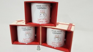 60 X LARGE MUG IN A GIFT BOX (MARKED VALENTINES DAY) - WORDS CANNOT EXPRESSO HOW MUCH I LOVE YOU - IN 4 CARTONS