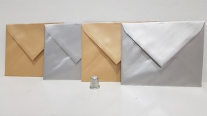 4000 X SMALL SILVER INVITATION ENVELOPES - IN 3 CARTONS