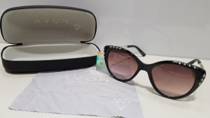 50 X PAIRS OF BRAND NEW AVON CATEYE SWAROVSKI SUNGLASSES WITH CARRY CASE & CLEANING CLOTH - IN 2 CARTONS