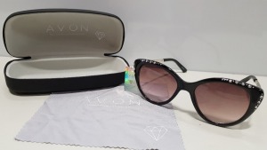 50 X PAIRS OF BRAND NEW AVON CATEYE SWAROVSKI SUNGLASSES WITH CARRY CASE & CLEANING CLOTH - IN 2 CARTONS