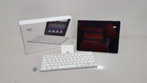 APPLE IPAD TABLET WI-FI AND CELLULAR 32GB STORAGE - WITH APPLE KEYBOARD, DOCK CHARGER AND MAGNETIC COVER