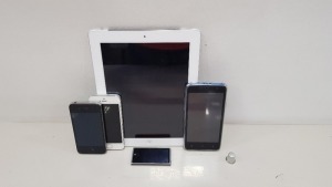 1 X APPLE IPAD 1 X APPLE IPOD 2 X PHONES 1 X LC IEA SMARTPHONE - ALL FOR SPARES