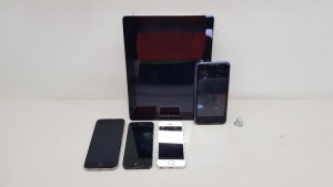 1 X APPLE IPAD 1 X IPHONE 6 2 X IPHONE 5 1 X LCIEA SMARTPHONE - ALL FOR SPARES