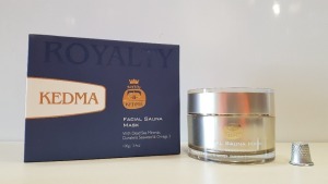 3 X BRAND NEW BOXED ROYALTY KEDMA FACIAL SAUNA MASK WITH DEAD SEA MINERALS, DUNALIELLA SEAWEED & OMEGA 3 - 100G TRRP $2.999.85