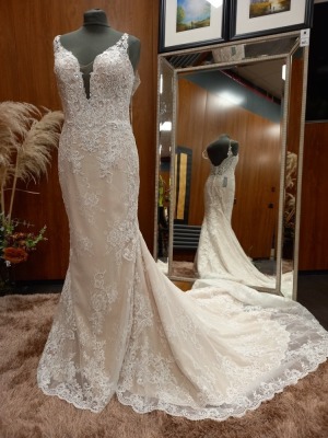 1 X (WTOO) WEDDING DRESS STYLE - 12120 SIZE - UK10 COLOUR - IVORY/SESAME RRP - 1,650