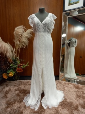 1 X ALMA NOVIA) WEDDING DRESS MODEL - 4B139ENJOOP1380 COLOUR - IVORY SIZE - UK10