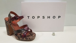 15 X BRAND NEW TOPSHOP RIPPLE NATURAL SHOES UK SIZE 7, 5 AND 3 (TOTAL RRP £735.00)