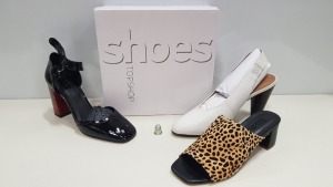 18 X BRAND NEW TOPSHOP SHOES - IE GABRIEL ALMOND SLING WHITE, NAOIMI BLACK, RITA NUDE AND GINGER BLACK ETC (TOTAL RRP £990.00)