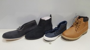 8 X BRAND NEW SHOES IN VARIOUS STYLES AND SIZES IE LOAFERS, BOOTS AND SHOES