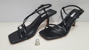 20 X BRAND NEW TOPSHOP BLACK STRIPPY SHOES UK SIZE 5 (TOTAL RRP £920.00)