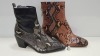 16 X BRAND NEW TOPSHOP BLISS BLACK BOOTS AND BREEZE NATURAL BOOTS (TOTAL RRP £648.00)