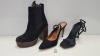 14 X BRAND NEW TOPSHOP SHOES - IE RHYS BLACK HIGH HEELS, LOYAL BLACK HIGH HEELS AND BLACK HIGH SOLED BOOTS