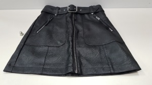 15 X BRAND NEW TOPSHOP BLACK LEATHER SKIRTS UK SIZE 10 RRP £30.00
