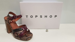 15 X BRAND NEW TOPSHOP RIPPLE NATURAL SHOES UK SIZE 4 RRP £49.00 (TOTAL RRP £735.00)