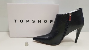 15 X BRAND NEW TOPSHOP HARLOW BLACK SHOES UK SIZE 6 RRP £39.00 (TOTAL RRP £585.00)