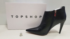 15 X BRAND NEW TOPSHOP HARLOW BLACK SHOES UK SIZE 5 RRP £39.00 (TOTAL RRP £585.00)