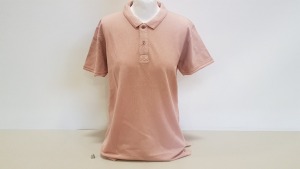 40 X BRAND NEW KIOMI PINK POLO SHIRT IN VARIOUS SIZES IN 2 TRAYS (NOT INCLUDED)