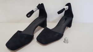 16 X BRAND NEW TOPSHOP SHOES - IE JAY BLACK SHOES UK SIZE 2 RRP £36.00 AND BLACK STRIPPY SHOES UK SIZE 5 RRP £46.00