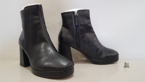 17 X BRAND NEW TOPSHOP BLACK BOOTS UK SIZE 5 AND 6